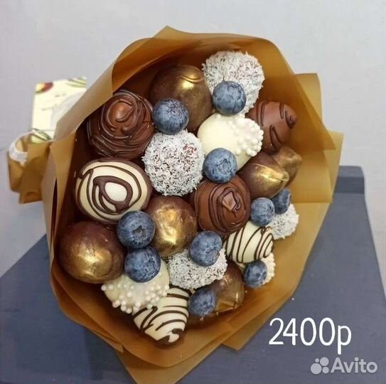 Букеты из клубники в шоколаде