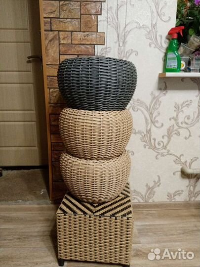 Мастер класс по плетению кашпо из иск. ротанга