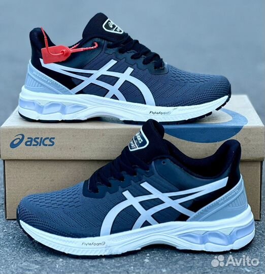 Кроссовки asics мужские, сетка. Белые и синие, 2 р