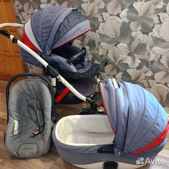 Коляска adamex 3 в 1 бу