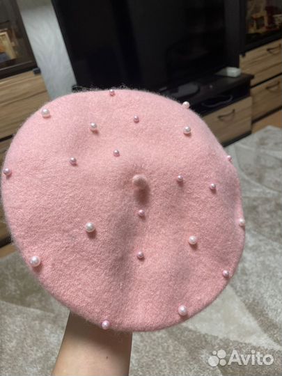 Новый берет на девочку розовый