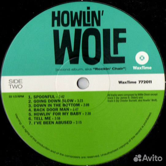 Howlin' Wolf–Howlin' Wolf, LP, EU 2015(1962) новый