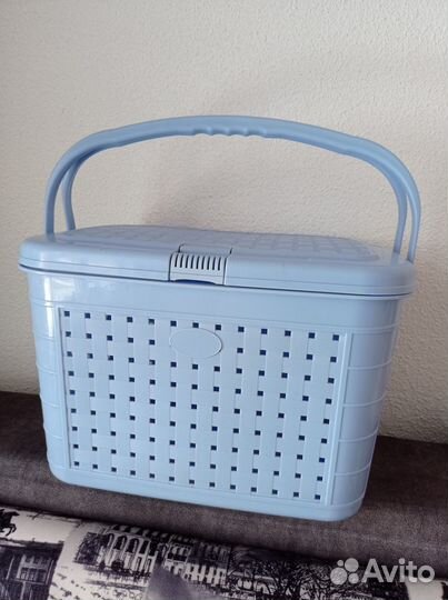 Корзина для хранения с крышкой ручками