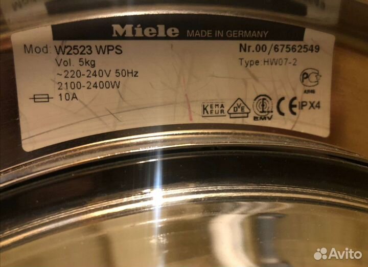 Стиральная машина Miele w 2523 рабочая