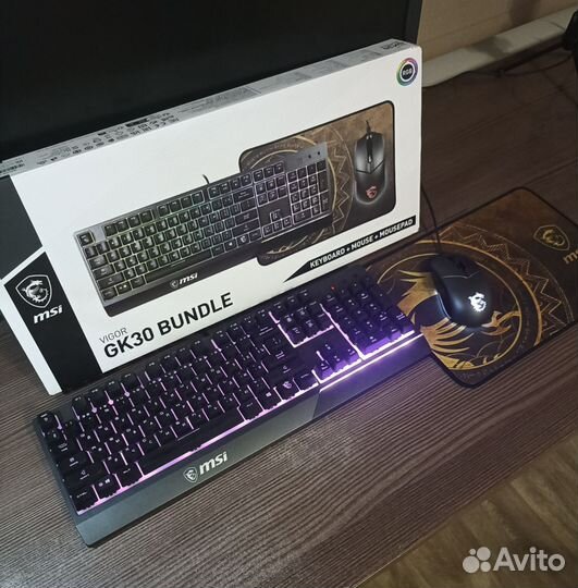 Механическая клавиатура, мышь Игровой набор MSI