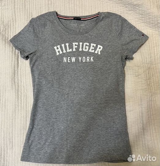 Футболка женская серая Tommy Hilfiger опигинал