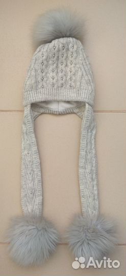 Шапка зимняя для девочки, на 5-7 лет