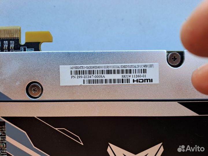 Видеокарта sapphire nitro+ rx480 8gb