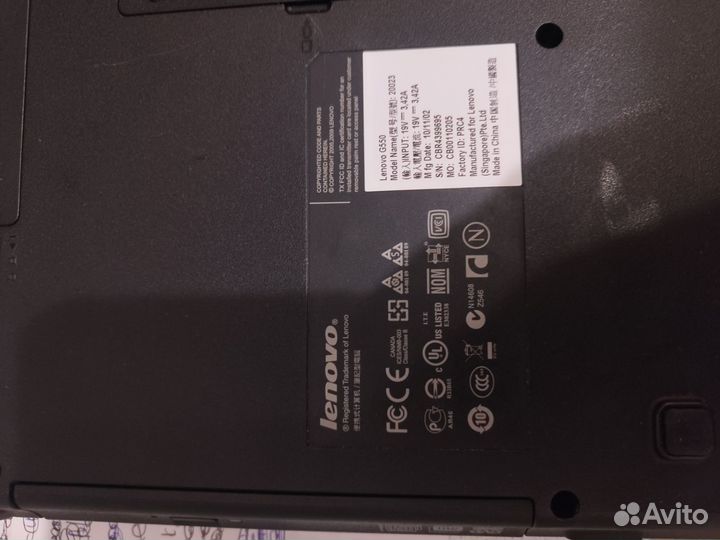 Ноутбук lenovo g550 разбор