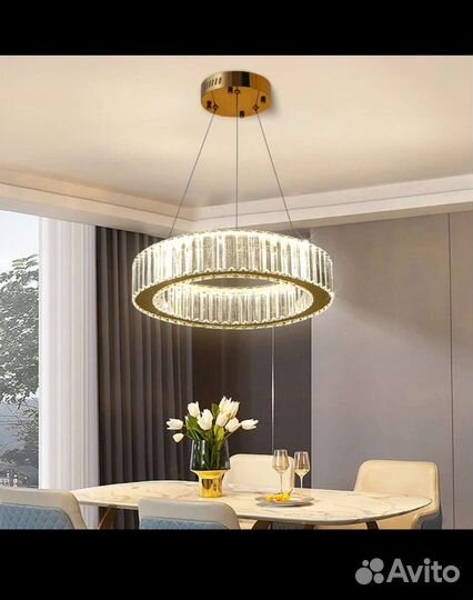 Светильник хрустальный подвесной светодиодный led