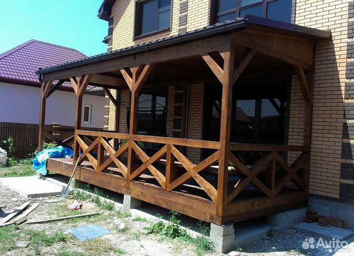 Строительство террас веранд пристроек беседок