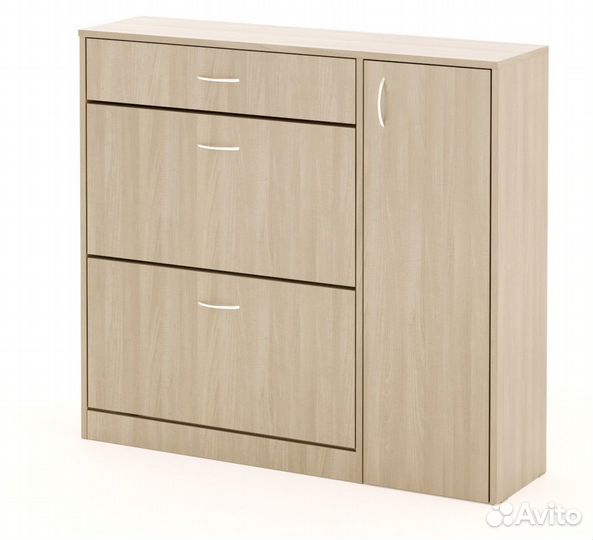 Обувница с дверью (Ясень шимо светлый)