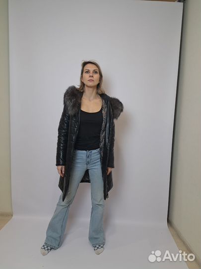 Куртка зимняя экокожа 44-46