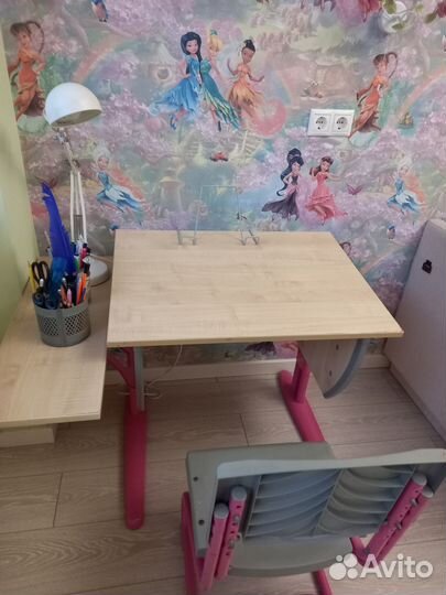 Растущая парта и стул бу