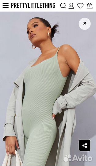 Комбинезон в рубчик для спорта йоги фитнеса 46