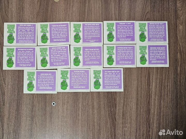 Вкладыш карточка Черепашки Ниндзя topps 1990 г