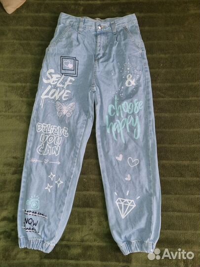 Джинсы для девочки летние 152