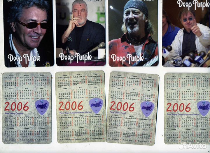 Календарики фан-клуба deep purple 2006 год 6 штук
