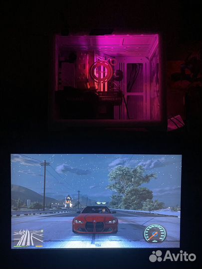 Игровой компьютер с монитором