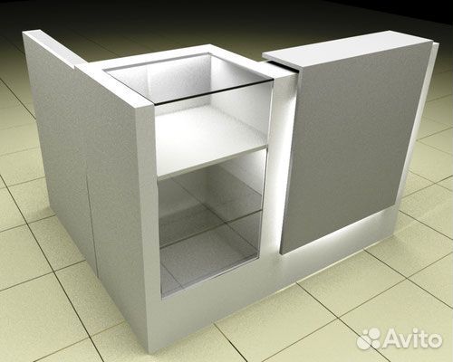 Стойка ресепшн с витриной