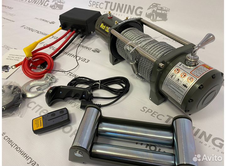 Лебедка Electric Winch 12V 5443 кг стальной тросс