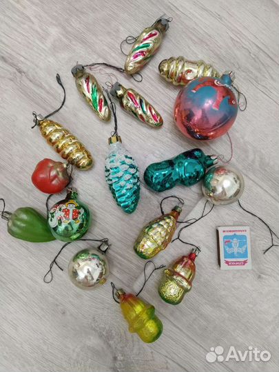 Елочные стеклянные игрушки СССР