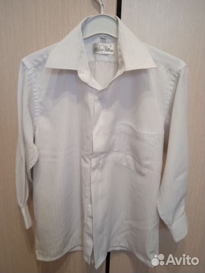 Рубашки белые школьные р. 122-128