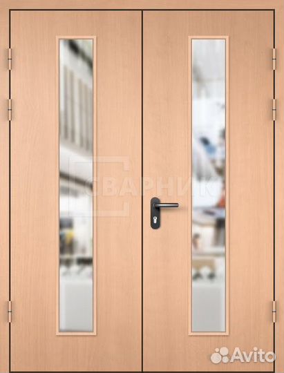 Дверь в тамбур со стеклом в коридор дт-306