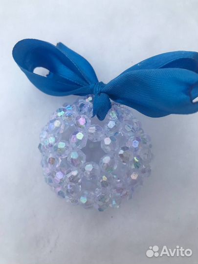 Ёлочные шары из бусин