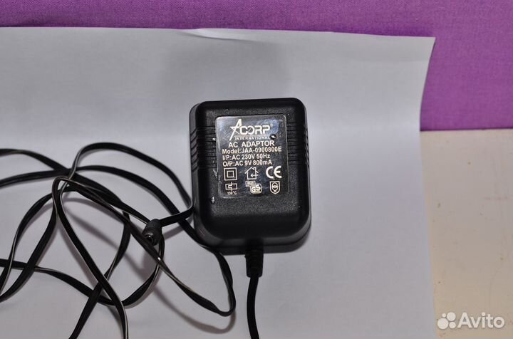 Блок питания для радиотелефона 9V 800ма