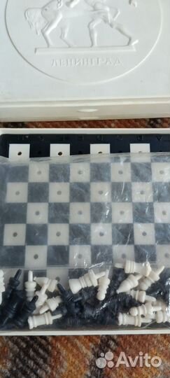 Набор шахмат шашек СССР Ленинград винтаж дорожные