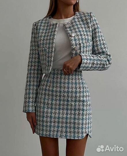 Костюм твидовый с юбкой