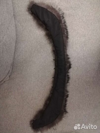 Опушка натуральный мех енот на капюшон