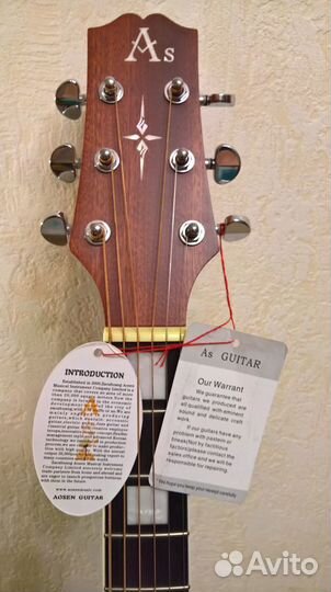 Акустическая и электроакустическая гитара AS новая