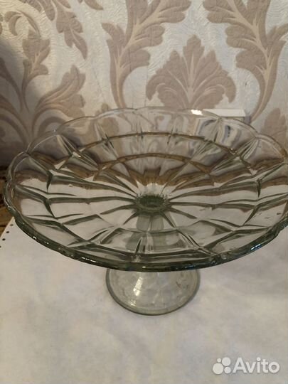Ваза для фруктов на ножке СССР