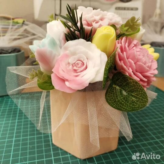 Букет цветов из мыла