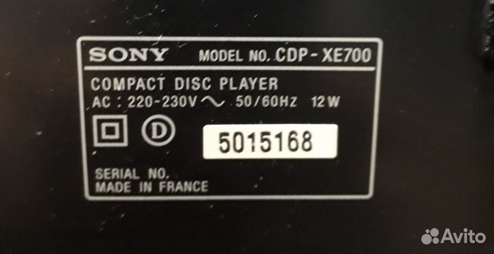 CD-плеер Sony CDP-XE700 (Made in France) black