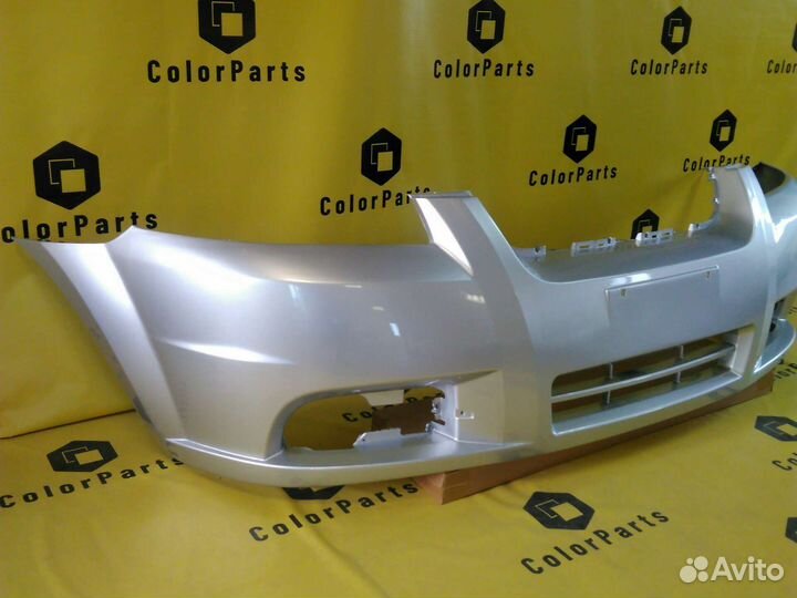 Бампер Chevrolet Aveo т250 серебристый