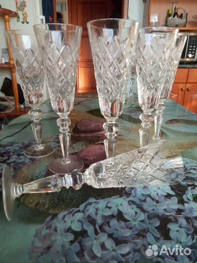 Фужеры хрустальные высокие СССР, Гусь хр. 