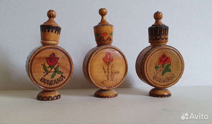 Флаконы от духов деревянные СССР