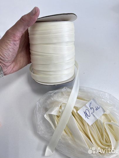 Косая бейка крем и беж