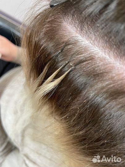 Наращивание кудрявых волос на короткие волосы