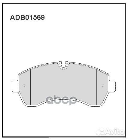 Колодки тормозные дисковые перед ADB01569 A