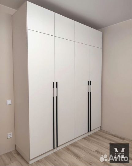 Шкаф распашной с фрезерованными фасадами