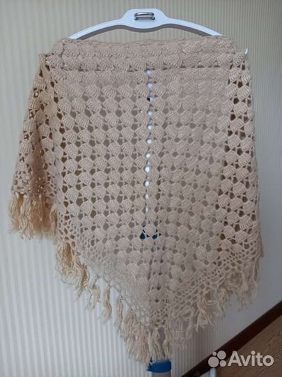 Шали с бахромой ручной работы 100 шерсть