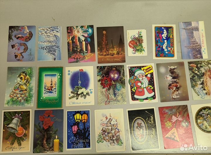 Открытки СССР с новым годом чистые 100 штук