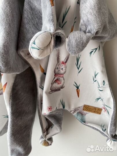 Зайка комфортер в мешочке/зайка сплюша, новый
