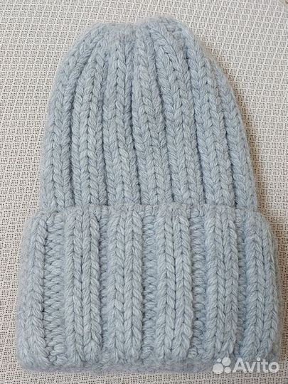 Шапка женская вязаная Новая 50%шерсть