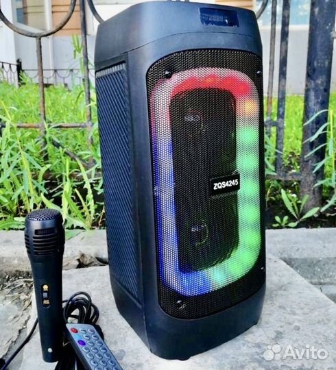 Блютуз колонка мощная с караоке и эквалайзером