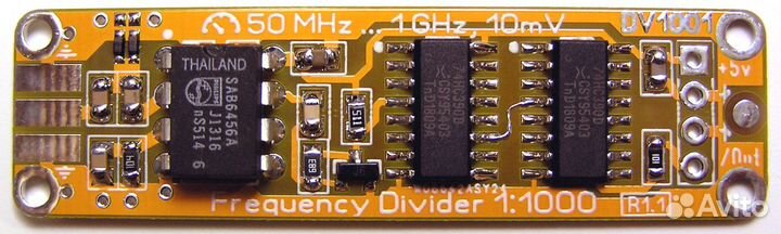Входной делитель частоты 1:1000 (50 MHz-1000 MHz)